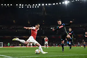 Arsenal V SSC Napoli 2018-19 Prints: Arsenal vs. Napoli: Mkhitaryan Faces Off Against Rui in Europa League Quarterfinal Clash