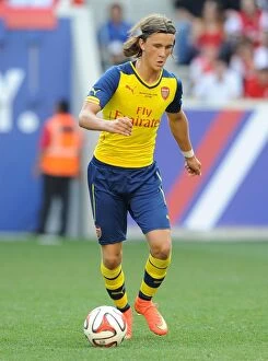 Images Dated 26th July 2014: Arsenal vs. New York Red Bulls: Kris Olsson Faces Off in Pre-Season Friendly