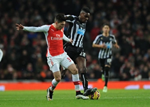 Arsenal V Newcastle United 2014/15 Prints: Arsenal vs Newcastle United: Hector Bellerin vs Sammy Ameobi - Premier League Clash at Emirates Stadium