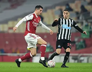 Arsenal vs Newcastle United: Granit Xhaka vs Miguel Almiron in FA Cup Clash