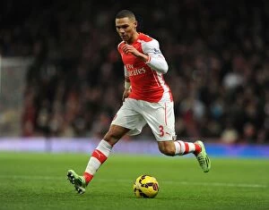Images Dated 13th December 2014: Arsenal vs Newcastle United: Kieran Gibbs in Action at the Emirates Stadium (Premier League 2014/15)
