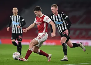 Arsenal vs Newcastle United: Kieran Tierney Tackles Sean Longstaff in FA Cup Clash