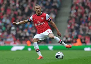 Arsenal V Norwich City 2012-13 Prints: Arsenal vs Norwich City: Kieran Gibbs in Action at the Emirates Stadium
