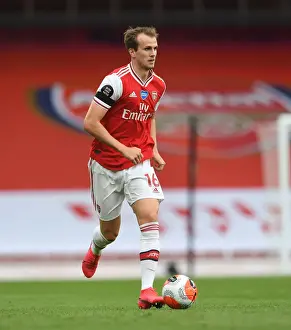 Arsenal V Norwich City 2019-20 Prints: Arsenal vs Norwich City: Rob Holding in Action at the Emirates Stadium (Premier League 2019-20)