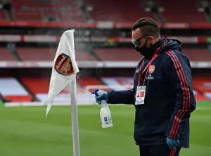 Arsenal V Norwich City 2019-20 Prints: Arsenal vs Norwich: Disinfecting the Emirates Stadium Pitch - Premier League 2019-2020