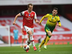 Arsenal V Norwich City 2019-20 Prints: Arsenal vs Norwich: Holding vs McLean - Premier League Battle at Emirates Stadium