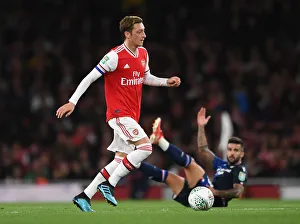 Arsenal V Nottingham Forest Carabao Cup 3rd Rd 2019-20 Prints: Arsenal vs Nottingham Forest: Mesut Ozil in Carabao Cup Action at Emirates Stadium