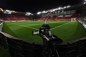 Olympiacos V Arsenal 2020-21 Prints: Arsenal vs. Olympiacos: Empty Karaiskakis Stadium in UEFA Europa League Amid Coronavirus Restrictions