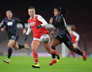 Arsenal Women V Olympique Lyonnais 2022-23 Prints: Arsenal vs. Olympique Lyonnais: A Champions League Showdown at Emirates Stadium (December 2022)