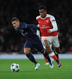 Arsenal V Paris Saint-Germain 2016-17 Prints: Arsenal vs. Paris Saint-Germain: Alex Iwobi vs