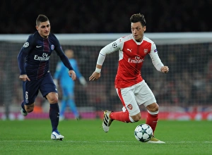 Arsenal V Paris Saint-Germain 2016-17 Prints: Arsenal vs. Paris Saint-Germain: Mesut Ozil vs