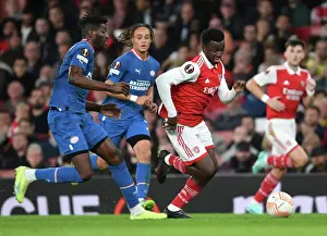 Arsenal V PSV Eindhoven 2022-23 Prints: Arsenal vs PSV Eindhoven: Eddie Nketiah in Action - UEFA Europa League 2022-23