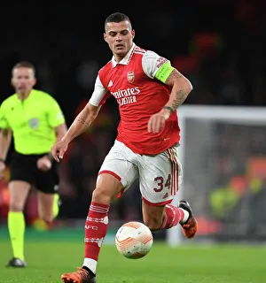 Arsenal V PSV Eindhoven 2022-23 Prints: Arsenal vs PSV Eindhoven: Granit Xhaka in Action, UEFA Europa League 2022-23