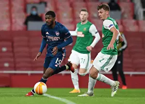 Arsenal V SK Rapid Wien 2020-21 Prints: Arsenal vs Rapid Wien: Ainsley Maitland-Niles Clashes with Lion Schuster in Europa League Showdown