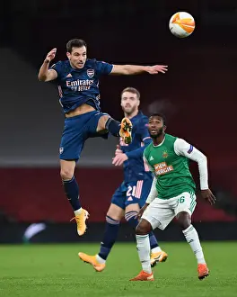 Arsenal vs Rapid Wien: Tense Moment as Cedric Soares Clears Ball in UEFA Europa League Clash