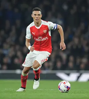 Arsenal vs Reading: Kieran Gibbs in Action at the Emirates Stadium - EFL Cup 2016-17