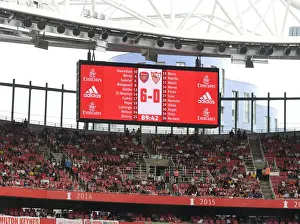 Arsenal V Sevilla - Emirates Cup 2022 Prints: Arsenal vs Sevilla: Emirates Cup 2022 - Big Screen Action at the Emirates Stadium