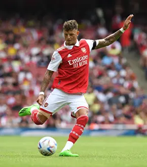 Arsenal vs Sevilla: Emirates Cup Clash - Ben White in Action