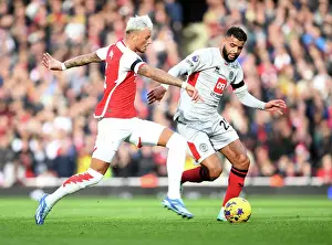 Arsenal vs Sheffield United: Ben White in Action at the Emirates Stadium (2023-24 Premier League)