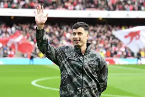 Arsenal vs Sheffield United: Gabriel Martinelli's Pre-Match Gesture, Emirates Stadium, 2023-24 Premier League