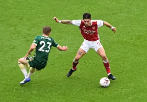 Arsenal V Sheffield United 2020-21 Prints: Arsenal vs Sheffield United: Hector Bellerin Clashes with Ben Osborn in the 2020-21 Premier League