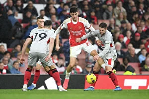 Arsenal v Sheffield United 2023-24 Collection: Arsenal vs Sheffield United: Kai Havertz Clashes with Oliver Norwood in the 2023-24 Premier League