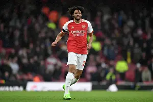 Arsenal vs Sheffield United: Mohamed Elneny's Intense Focus at Emirates Stadium (2023-24)