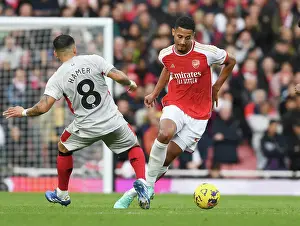 Arsenal V Sheffield United 2023-24 Prints: Arsenal vs Sheffield United: William Saliba Clash in the 2023-24 Premier League