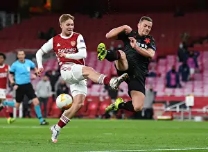 Arsenal V Slavia Prague 2020-21 Prints: Arsenal vs Slavia Prague: Empty Europa League Quarterfinal at Emirates Stadium (2021)