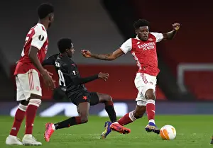 Arsenal vs Slavia Prague: Thomas Partey Clashes in UEFA Europa League Quarterfinal Amid Empty Stands