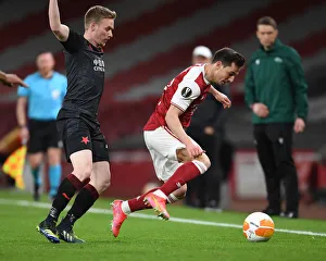 Arsenal vs Slavia Praha: UEFA Europa League Quarterfinal at Emirates Stadium During Pandemic - Empty Seats and Cedric vs Zima Clash