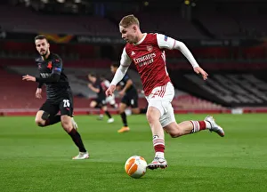 Arsenal vs Slavia Praha: Emile Smith Rowe in UEFA Europa League Quarterfinal at Emirates Stadium (Behind Closed Doors)