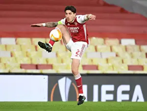 Arsenal vs Slavia Praha: Hector Bellerin in UEFA Europa League Quarterfinal at Empty Emirates Stadium