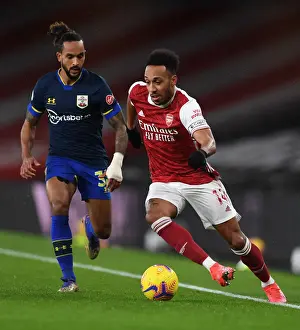 Arsenal V Southampton 2020-21 Prints: Arsenal vs Southampton: Aubameyang Clashes with Walcott in Premier League Showdown