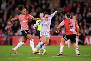 Southampton Women V Arsenal Women - Conti Cup 2023-24 Prints: Arsenal vs Southampton: A Battle for Control in the FA Women's Continental Tyres League Cup