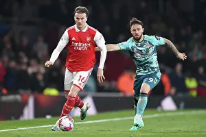 Arsenal V Southampton 2022-23 Prints: Arsenal vs Southampton: A Battle for Premier League Supremacy - Holding vs Armstrong Clash