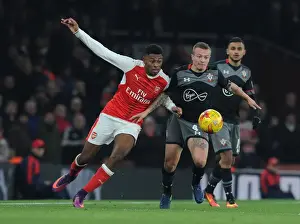 Arsenal V Southampton EFL Cup 2016-17 Prints: Arsenal vs. Southampton: Clash between Reine-Adelaide and Clasie in EFL Cup Quarter-Final