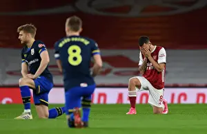 Arsenal V Southampton 2020-21 Prints: Arsenal vs Southampton: Dani Ceballos Leads Team in Premier League's Taking the Knee Protest
