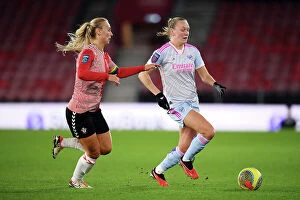 Images Dated 23rd November 2023: Arsenal vs Southampton: A Fight for Possession in the FA Women's Continental Tyres League Cup