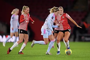 Southampton Women V Arsenal Women - Conti Cup 2023-24 Prints: Arsenal vs Southampton: A Fight for Supremacy in the FA Women's Continental Tyres League Cup at St