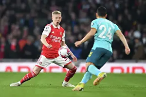 Arsenal V Southampton 2022-23 Prints: Arsenal vs Southampton: Intense Battle for Premier League Points - Zinchenko Fends Off Elyounoussi