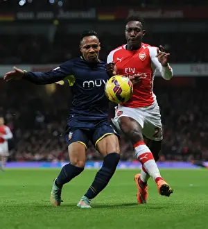 Arsenal V Southampton 2014-15 Prints: Arsenal vs Southampton: Welbeck vs Clyne in Intense Premier League Clash