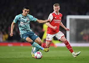 Arsenal V Southampton 2022-23 Prints: Arsenal vs Southampton: Zinchenko and Elyounoussi Face Off in Premier League Clash
