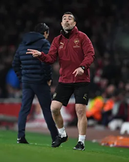 Arsenal V SSC Napoli 2018-19 Prints: Arsenal vs. S.S.C. Napoli: Juan Carlos Carcedo Leads Arsenal at Emirates Stadium - UEFA Europa League Quarterfinal