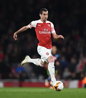 Arsenal V SSC Napoli 2018-19 Prints: Arsenal vs. S.S.C. Napoli: Henrikh Mkhitaryan in Europa League Quarterfinal Action at Emirates Stadium