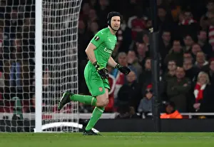 Arsenal V SSC Napoli 2018-19 Prints: Arsenal vs. S.S.C. Napoli: Petr Cech in Europa League Quarterfinal Action at Emirates Stadium
