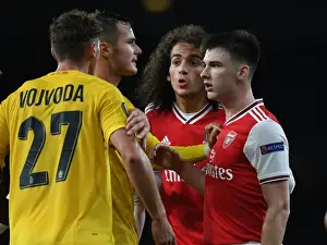 Arsenal vs Standard Liege: Clash Between Kieran Tierney and Mergim Vojvoda in Europa League Match