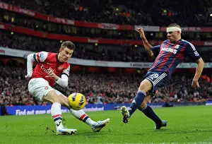 Arsenal V Stoke City 2012-13 Prints: Arsenal vs Stoke City: Koscielny vs Walters - Premier League Tussle at Emirates Stadium