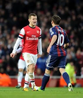 Arsenal v Stoke City 2012-13 Collection: Arsenal vs Stoke City: Wilshere and Owen Clash in Premier League Showdown