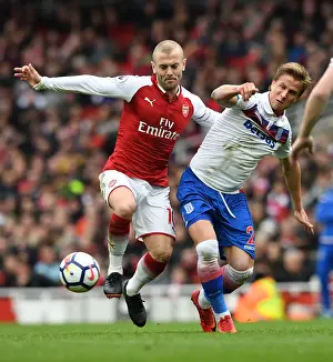 Arsenal V Stoke City 2017-18 Prints: Arsenal vs Stoke City: Wilshere vs Bauer - Premier League Clash at Emirates Stadium